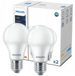 Philips 2x LED izzó E27 A60 10W = 75W 1055lm 2700K Meleg CorePro Philips (8719514471115)