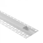 Ecolight REGIPS alumínium LED profil gipszkartonhoz, széles, csempe alá helyezhető, fehér, 1m, tejfehér borítással, LED szalagokhoz + végzárókkal, GNS Ecolight sorozat (ECOPRO0660M)