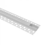 Ecolight REGIPS alumínium LED profil gipszkartonhoz, csempe alá, fehér, 1m, tejfehér LED szalagokhoz való borítással + végzárókkal, GN Ecolight sorozat (ECOPRO0680M)