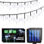 NNLED Solar Girland Garden DECORATIVE Light Chain 20 LED átlátszó szitakötők, hideg színben (POLFA0110)