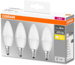 OSRAM 4PAK LED izzó E14 B35 5W = 40W 470lm 2700K 300° OSRAM (4058075819474)