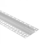 Ecolight LED alumínium profil gipszkartonhoz REGIPS széles csempéhez való alátét fehér 2m átlátszó borítással LED szalagokhoz + végzárókkal GNS Ecolight sorozat (ECOPRO0645P)