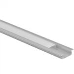 Ecolight Alumínium profil LED szalagokhoz, eloxált, süllyesztett, 1 m, opál lámpabúrával és Ecolight végsapkákkal (ECOPRO0005M)