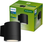 Philips Fylx LED kerti fali lámpa, kültéri homlokzati lámpa GU10, IP44, fekete (8721103104915)