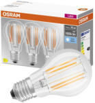OSRAM 3PAK LED izzó E27 A60 CL 7, 5W = 75W 1055lm 4000K semleges 300°-os izzószál OSRAM ALAP (4058075592377)