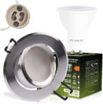 Lumileds Süllyesztett halogén lámpatest, kerek, mozgatható, TRIX 3 az 1-ben GU10, 6W, 3000K, ezüst, LUMILED (LEDOPRMIA728)