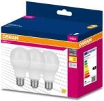 OSRAM 3PAK LED izzó E27 A60 19W = 150W 2452lm 3000K meleg 200° OSRAM ÉRTÉK (4058075634398)