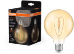 OSRAM LED dekoratív izzó G95 gömb alakú E27 8W = 60W 806lm 2200K Meleg CRI90 300° Borostyánsárga, szabályozható fényerővel Vintage 1906 Osram (4058075836945)