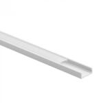 Ecolight Felületre szerelhető fehér alumínium LED profil 1m matt borítással LED szalagokhoz + végzárókkal Ecolight N sorozat (ECOPRO0470M)