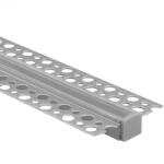 Ecolight Alumínium profil, süllyesztett, LED-hez, süllyesztett, KARTON / GIPSZkarton lapokhoz, 2 m, átlátszó lámpabúrával és Ecolight végsapkákkal (ECOPRO0110P)