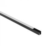 Ecolight Felületre szerelhető fekete alumínium LED profil 2m matt borítással LED szalagokhoz + végzárókkal NW Ecolight sorozat (ECOPRO0445M)