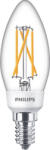 Philips LED-es gyertyakörte E14 B35 5W = 40W 470lm 2700 meleg izzószál PHILIPS szabályozható (8718699772154)