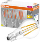 OSRAM 3db LED izzó E27 A60 CL 11W = 100W 1521lm 2700K 300° Izzószál OSRAM (4058075592438)