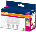 OSRAM 3db LED izzó Gömb E14 P45 4.9W = 40W 470lm 3000K 200° OSRAM (4058075627222)