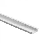 Ecolight Süllyesztett LED alumínium profil fehér 1m átlátszó borítással LED szalagokhoz + végzárókkal P sorozat Ecolight (ECOPRO0515P)