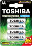 Toshiba Újratölthető elemek TOSHIBA HASZNÁLATRA KÉSZ AA 1, 2V 2000MAH buborékfólia 4 db (TOSBAT0415)