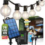 Lumileds Kerti napelemes fényfüzér 75x LED dekoratív gömbökkel 45m 2700K meleg fehér + távirányító CALLIS2 LUMILED (LUMSOL0053)