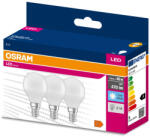 OSRAM 3db LED izzó Gömb E14 P45 4.9W = 40W 470lm 4000K Semleges 200° OSRAM ÉRTÉK (4058075476219)