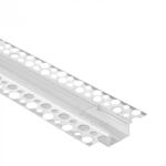 Ecolight LED alumínium profil gipszkartonhoz REGIPS széles, süllyesztett, süllyesztett, eloxált, 1m átlátszó borítással LED szalagokhoz + végzárókkal GPS Ecolight sorozat (ECOPRO0610P)