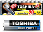 Toshiba HIGH POWER LR6 AA 1, 5V alkáli elemek CSOMAG 20db (TOSBAT0165)