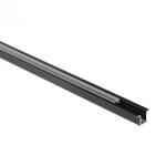 Ecolight Süllyesztett alumínium LED profil, fekete, 2m, átlátszó borítással LED szalagokhoz + végzárókkal, PW Ecolight sorozat (ECOPRO0460P)