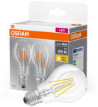 OSRAM 2x LED izzó E27 A60 4W = 40W 470lm 2700K meleg 300° OSRAM izzószál (4099854090202)