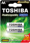 Toshiba Újratölthető akkumulátorok TOSHIBA HASZNÁLATRA KÉSZ AA 1, 2V 2600MAH buborékfólia 2 db (TOSBAT0425)
