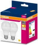OSRAM 2PAK LED izzó E27 A60 19W = 150W 2452lm 2700K meleg 200° OSRAM ÉRTÉK (4058075634299)