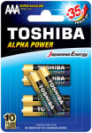 Toshiba ALPHA POWER LR03 AAA 1, 5 V alkáli elemek buborékcsomagolás 6 darab (TOSBAT0025)