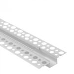 Ecolight LED alumínium profil gipszkartonokhoz REGIPS süllyesztett, fehér, 1m átlátszó borítással LED szalagokhoz + végzárókkal GP Ecolight sorozat (ECOPRO0600P)