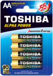 Toshiba ALPHA POWER LR6 AA 1, 5 V alkáli elemek buborékcsomagolás 4 darab (TOSBAT0020)