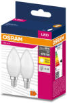 OSRAM 2db LED izzó E14 B35 4.9W = 40W 470lm 2700K Meleg 220° OSRAM ÉRTÉK (4058075479098)