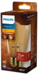 Philips LED Edison izzó E27 ST64 3.1W = 25W 250lm 1800K meleg izzószál borostyán PHILIPS (8720169191396)