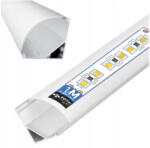 Masterled LED szalagprofil, ferde, ezüst eloxált, 1m Masterled (LVTPRO0104)