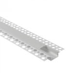 Ecolight LED alumínium profil gipszkartonhoz REGIPS széles süllyesztett fehér 1m matt borítással LED szalagokhoz + végzárókkal GPS Ecolight sorozat (ECOPRO0615MR)