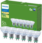 Philips 6x LED izzó GU10 spotlámpa PAR16 2.1W = 50W 375lm 190lm/W 2700K Meleg 36° A OSZTÁLYÚ UltraEfficient Philips (8721103135636)