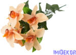  Orchidea 7 ágú selyemvirág csokor 45 cm - Barack