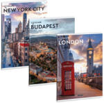 Ars Una Cityscape tűzött füzet A/4, 40 lap kockás, többféle, Ars Una (ARS-53125934) - officetrade