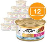 Gourmet Gold konzerv macskaeledel, tengeri hal szószban 12x85g