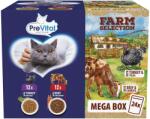 PreVital 24x85g PreVital Nm zsebes macska Farm Select hús, zöldségmártással
