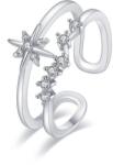  Csillagos kristályos gyűrű whitegold (állítható méret)