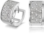  Előkelő sok kristályos kis karika fülbevaló whitegold