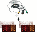Fristom Pachet iluminare remorca L2295-B , Triple LED + Cablaj 7m, 7 Pini (L2295-B + IIIA-070-055)