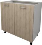 haaus Corp Baza Lecce, 2 Usi, Stejar Sonoma/Alb, 80 x 50 x 80 cm (LEC-004-SNM)
