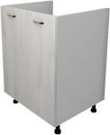haaus Corp Masca Chiuveta Lecce, 2 Usi, Pin Alb/Alb, 60 x 50 x 80 cm (LEC-005-PIN)