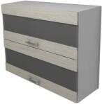 haaus Corp Superior Lecce, 2 Usi, cu sticla, Lemn Alb/Alb, 80 x 30 x 65 cm (LEC-017-LMN)