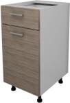 haaus Corp Baza Lecce, 1 Sertar, 1 Usa, Stejar Sonoma Inchis/Alb, 40 x 50 x 80 cm (LEC-001-SONI)