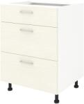 haaus Corp Baza Lecce, 3 Sertare, Larice/Alb, 60 x 50 x 80 cm (LEC-008-LRC)