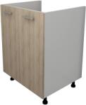 haaus Corp Masca Chiuveta Lecce, 2 Usi, Stejar Sonoma/Alb, 60 x 50 x 80 cm (LEC-005-SNM)