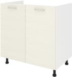 haaus Corp Masca Chiuveta Lecce, 2 Usi, Larice/Alb, 80 x 50 x 80 cm (LEC-006-LRC)